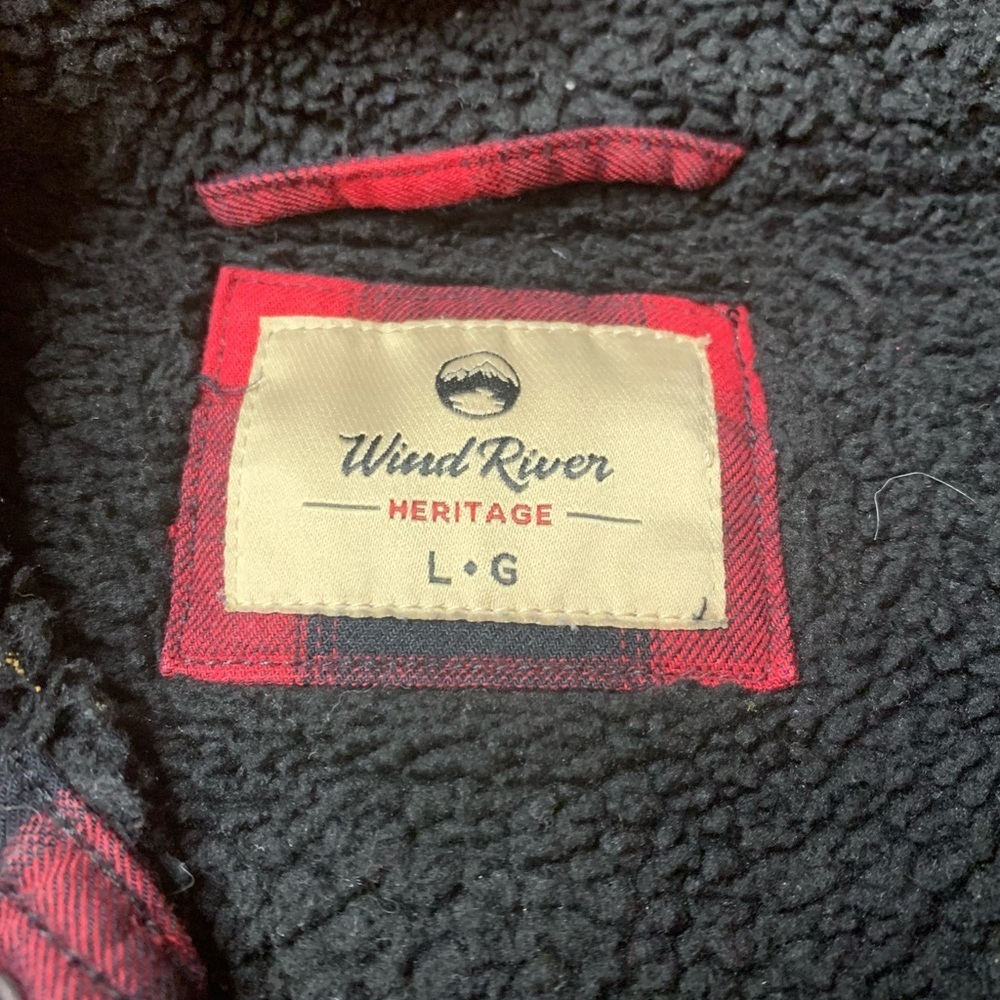 Wind River Heritage Sherpa Lined Hooded Flannel Jacket - Men's L - Picture 4 of 7